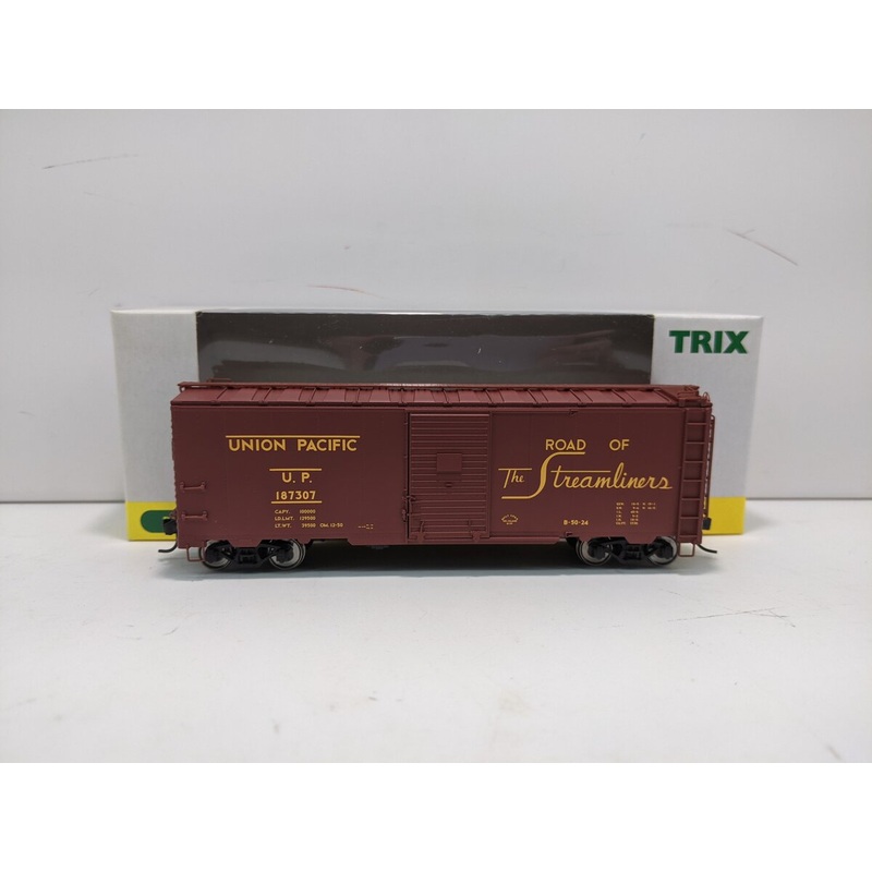 Trix 24900 HO Scale Union Pacific 40′ Steel Box Car #187307 NIB