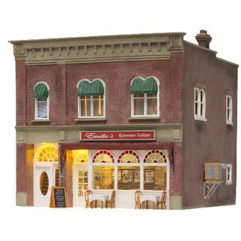 Woodland Scenics BR4945 N Built-&-Ready Emilio’s Italian Restaurant Building NIB