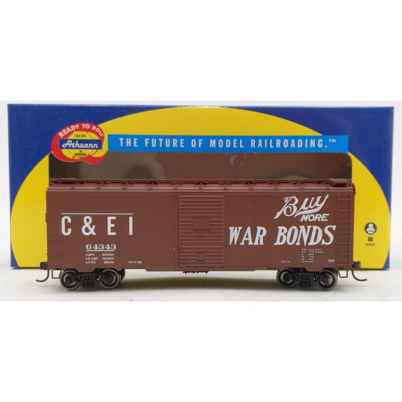 Athearn 70104 HO Chicago & Eastern Illinois 40′ Youngstown Door Box Car #64343 LN/Box
