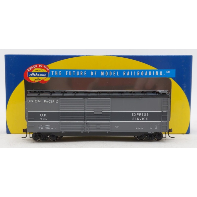 Athearn 70885 HO Union Pacific Gray 40′ Double Door Boxcar #9216 LN/Box