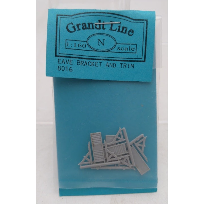 Grandt Line 8016 N Scale Eave Bracket And Trim (Pack of 4)