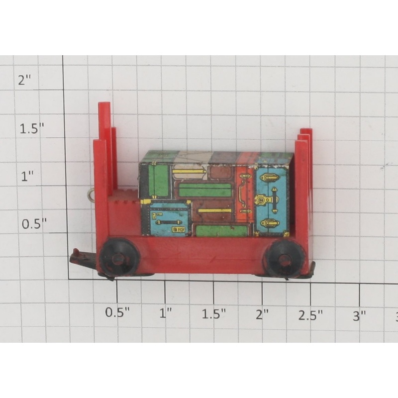 Lionel 356-35x Red Luggage Cart with Luggage