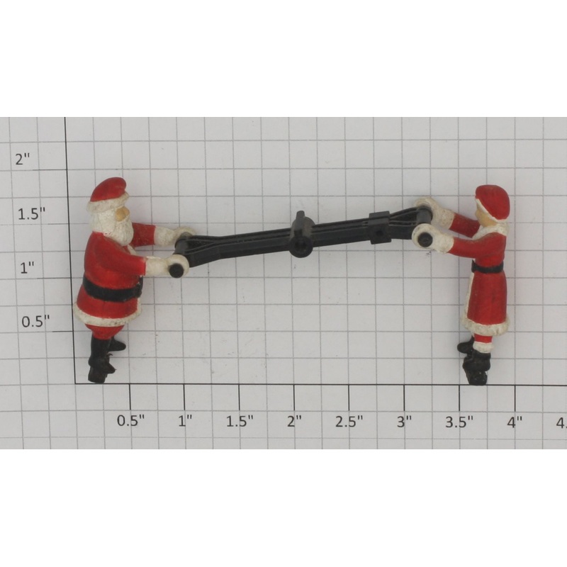 Lionel 6-18408X Handcar Mr. and Mrs. Santa Claus with Black Handle