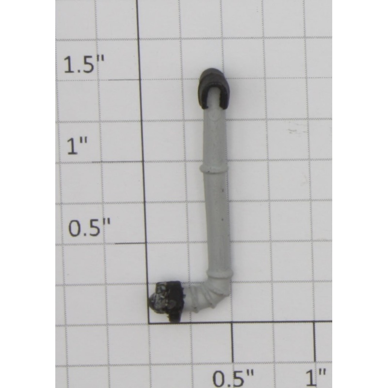 Lionel 9000-X1 Gray Smoke Stack with 90 Degree Bend Painted