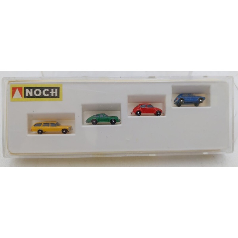 Noch 4720 Z Scale 4 Assorted Car Vehicle Varied Colors (Set of 4)