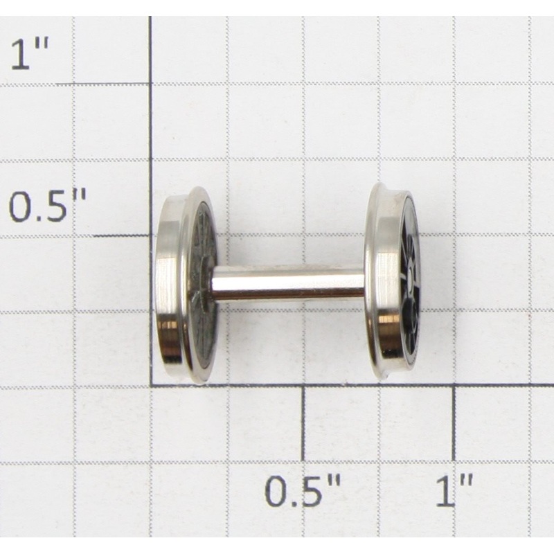 Roundhouse 76051 HO Black Idler Driver Wheel Set with Nickel Rim