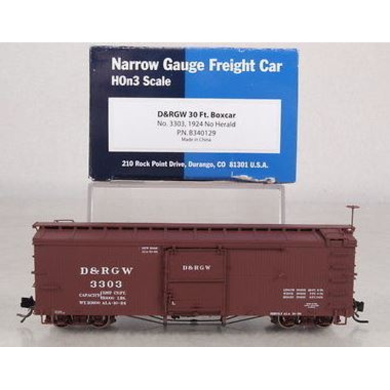 Blackstone Models 340129 HOn3 DRGW 3000 Series 30′ Boxcar #3303 NIB