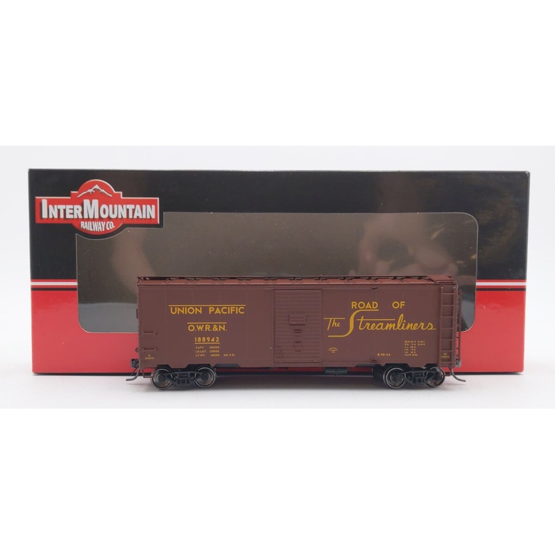 InterMountain 45760-12 HO Scale Union Pacific 40′ 1937 AAR Boxcar #188942 LN/Box
