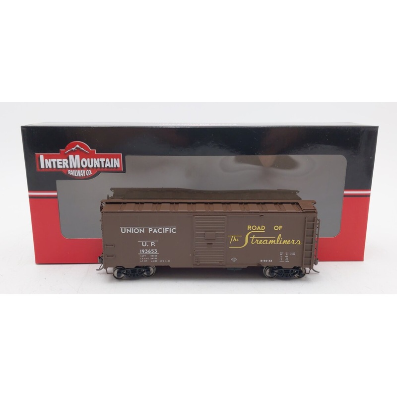 InterMountain 45815-25 HO Scale Union Pacific 10′ 6 1937 AAR Boxcar #193653 LN/Box