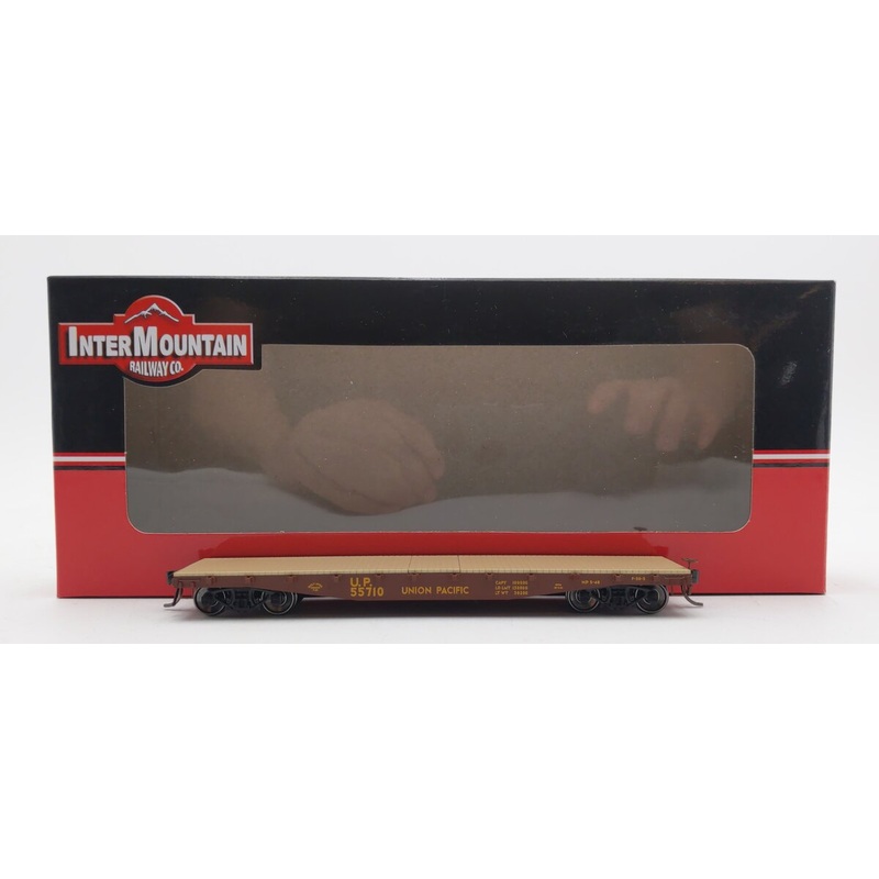 InterMountain RR-32314-29 HO Scale Union Pacific 42′ Fishbelly Flatcar #55710 LN/Box
