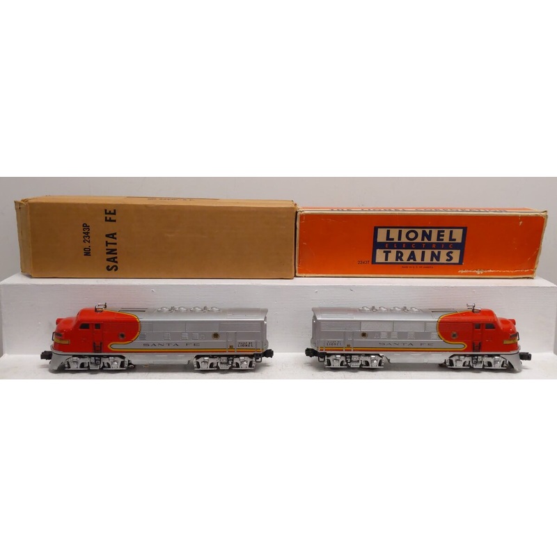 Lionel 2343 Vintage O Santa Fe F3 AA Diesel Locomotive Set EX/Box