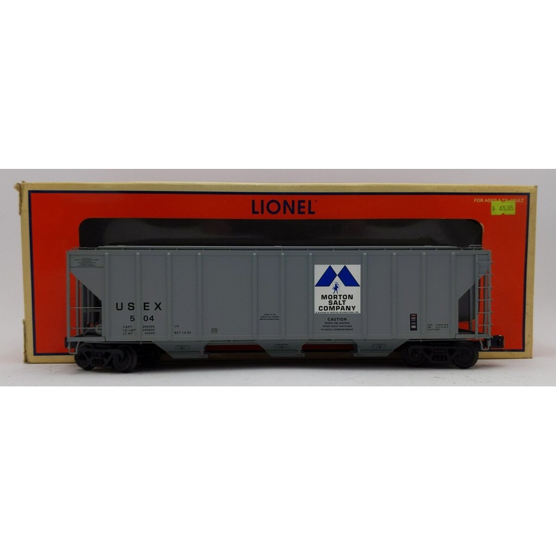 Lionel 6-27101 O Gauge Morton Salt PS-2 CD 4427 Hopper #504 EX/Box