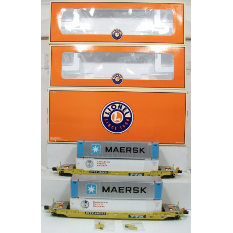Lionel 6-21874 TTX Husky Stack with Containers (Pack of 2) #456252 & #456253 LN/Box