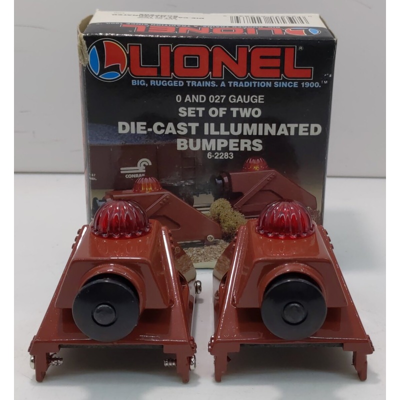 Lionel 6-2283 O and 027 Scale Die-Cast Illuminated Bumpers (Set of 2) EX/Box