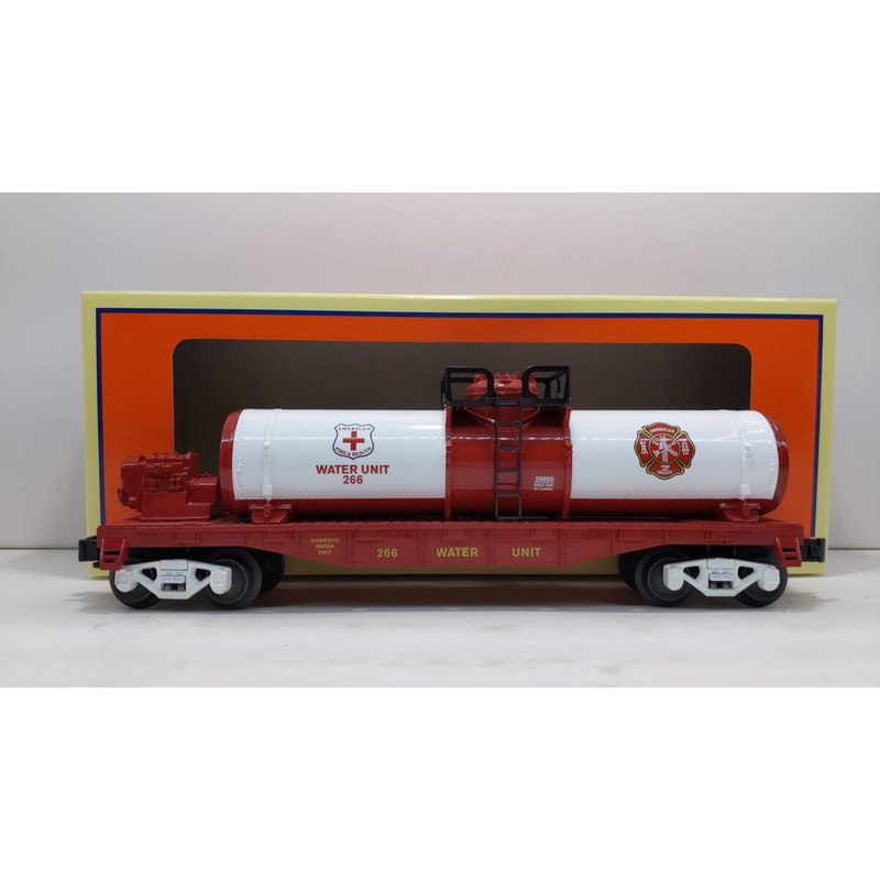 Lionel 6-26600 O American Fire and Rescue Flatcar w/Water Tank NIB