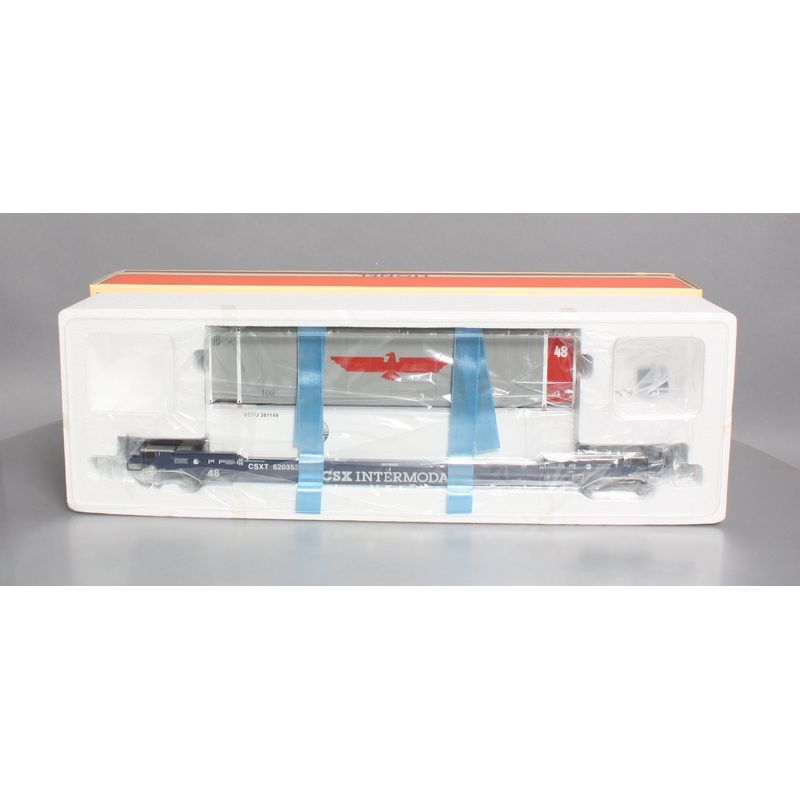 Lionel 6-27525 O Gauge CSX Transport Husky Stack Car #620353 w/ Container Load LN/Box
