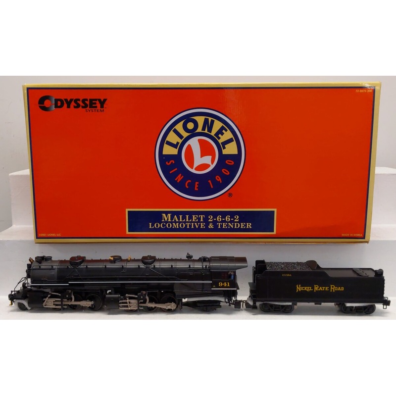 Lionel 6-28076 P O Nickel Plate Road 2-6-6-2 Steam Locomotive & Tender #941 EX/Box