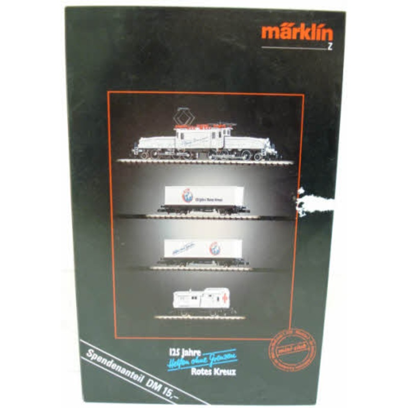 Marklin 8114 125 Z Scale 125 Years of Red Cross Electric Freight Train Set EX/Box