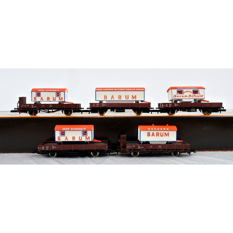 Marklin 8664 Z Barum Circus Freight Car Set (Set of 5) LN/Box