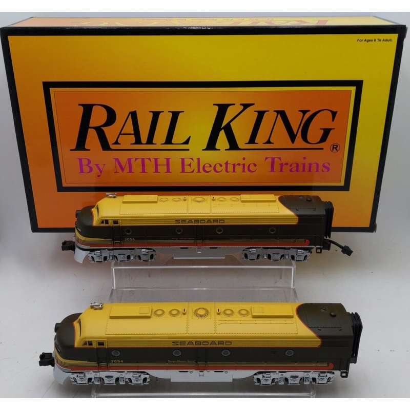 MTH 30-2181-1 Seaboard E-8 AA Diesel Engine Set w/PS1 #3053/3054 EX/Box