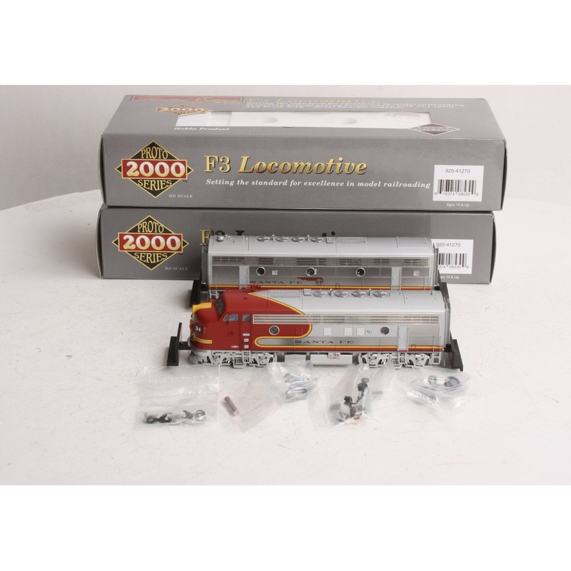 Proto 2000 920-41270 HO Santa Fe EMD F3A-B Diesel Locomotive Set w/Sound & DCC MT/Box