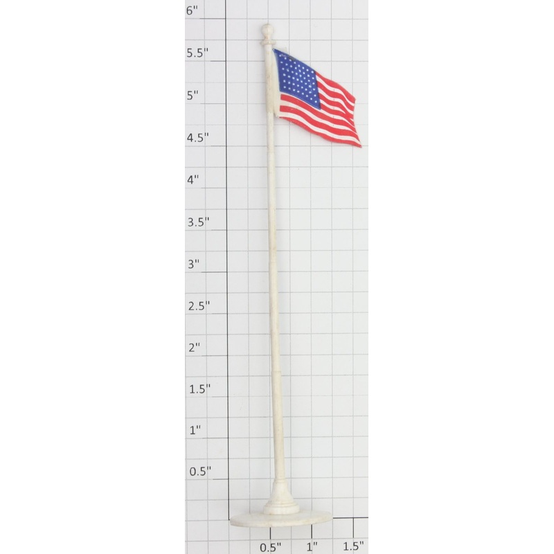 Acme 06-19 American Flag with Flag Pole and Stand