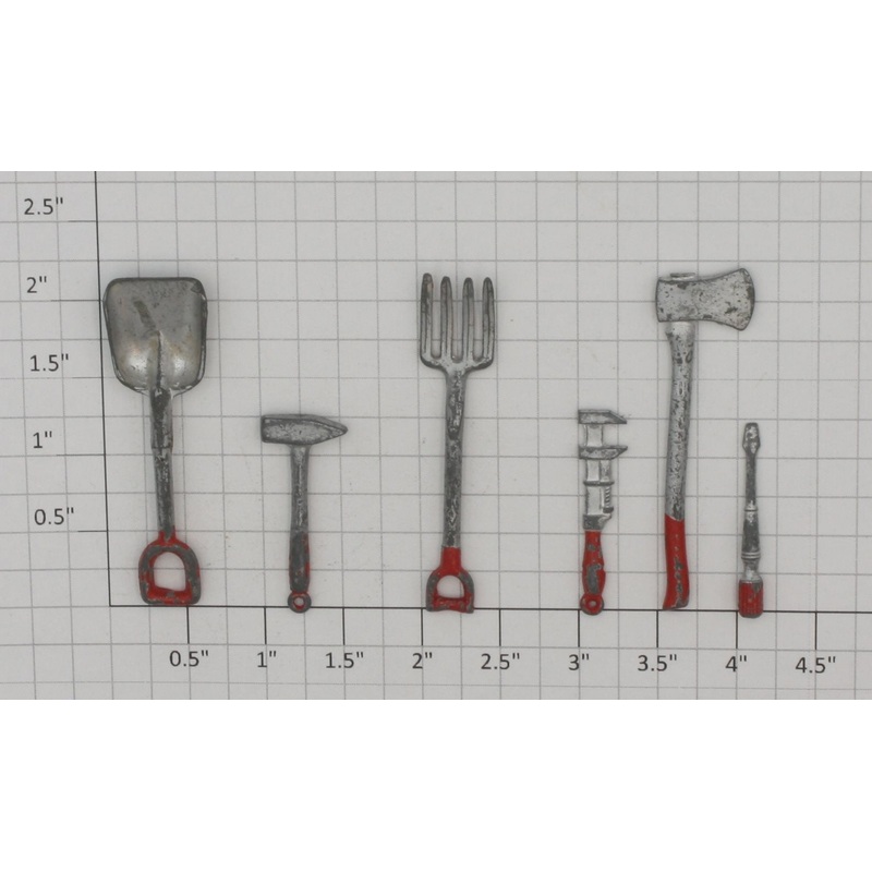 Acme 0618-4 G Scale Diecast Tool Set Assortment (Bag of 6)