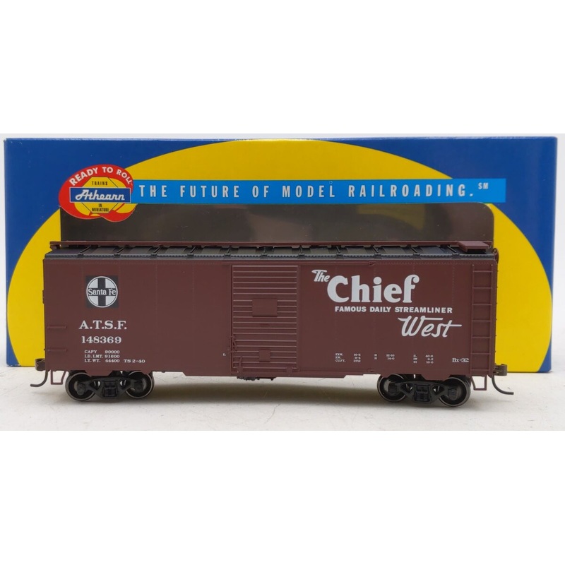 Athearn 70409 HO Santa Fe 40′ Box Car – Youngstown Door #148369 LN/Box