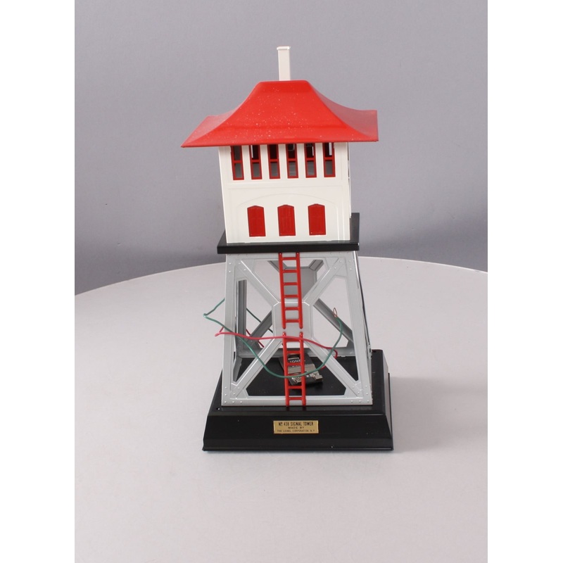MTH 11-90009 Standard Gauge No.438 Tinplate White/Aluminum Signal Tower EX