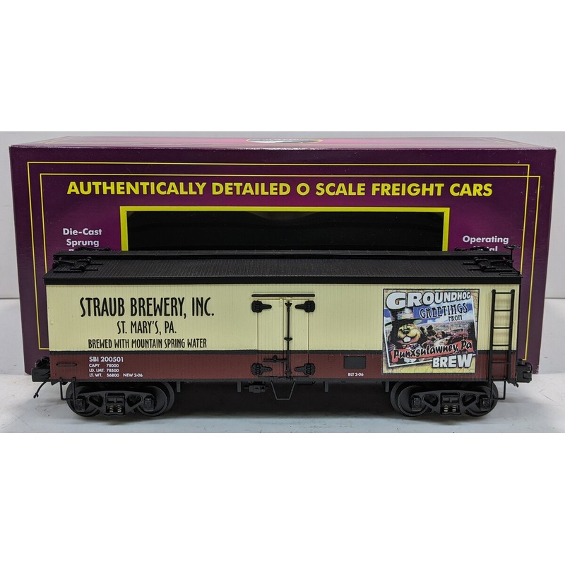 MTH 20-5580F O Gauge Punxsutawney 36′ Reefer Car LN/Box