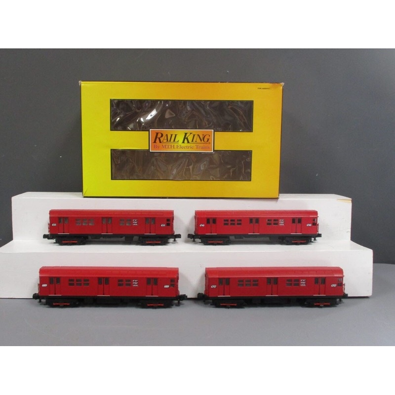 MTH 30-2392-1 O Gauge MTA Redbird R-17 4-Car Subway Set with Proto-Sound 2.0 EX/Box