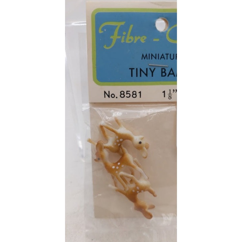 Acme 8581 By Fibre-Craft 1-1/8 Tall Tiny Bambi Plastic Figures (Pack of 3)