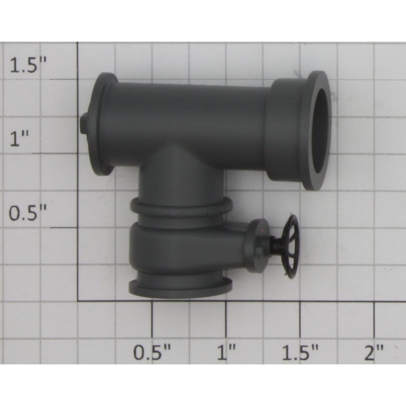 Lionel 12912-41 Gray Molded Pipe Connector AKA Tube Connection with Hand Wheel