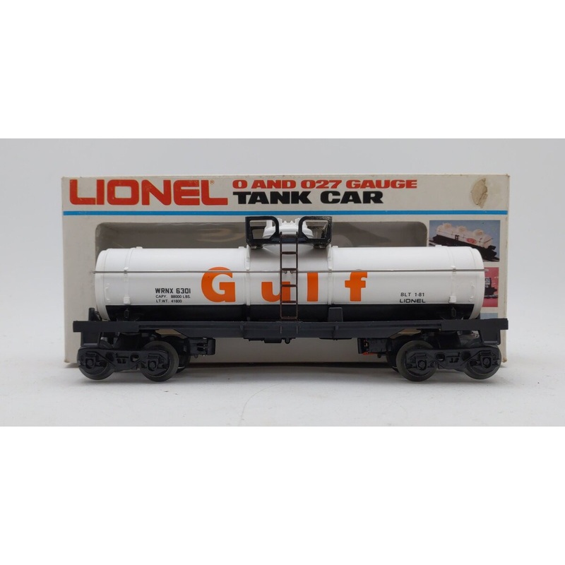 Lionel 6-6301 O Gauge Gulf Oil Single Dome Tank Car VG/Box