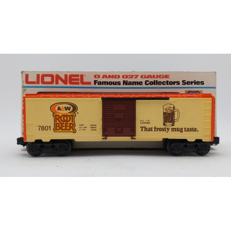 Lionel 6-7801 O Gauge A&W Root Beer Boxcar EX/Box