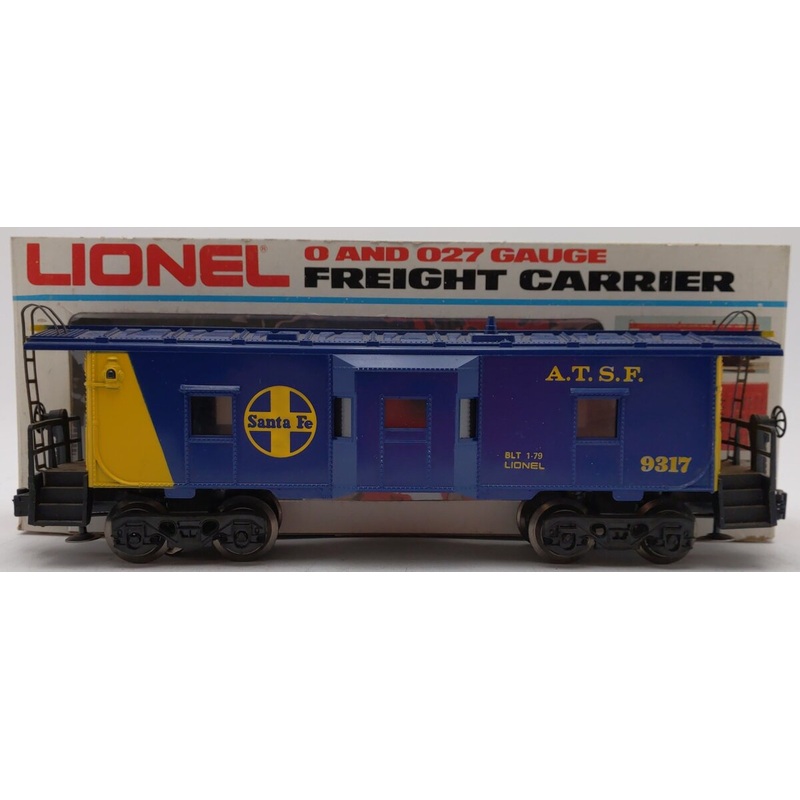 Lionel 6-9317 O Gauge AT&SF Blue & Yellow Bay Window Caboose #9317 EX/Box