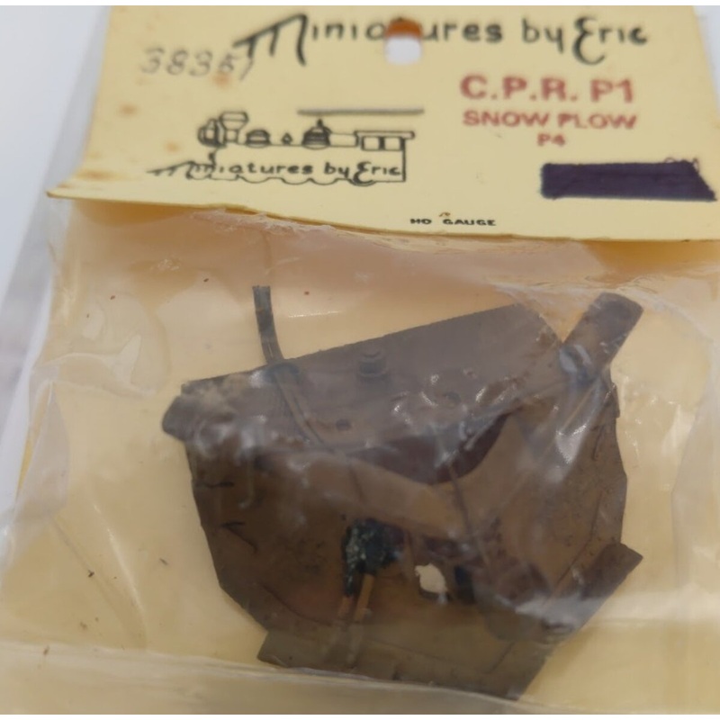 Miniatures By Eric P4 HO Scale C.P.R. Snow Plow Brass Part