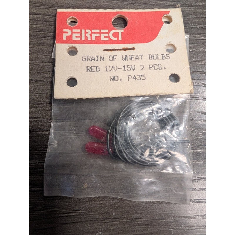 Perfect Parts P435 Red Grain of Wheat 12 -15 Volt Bulbs (2 PCS)