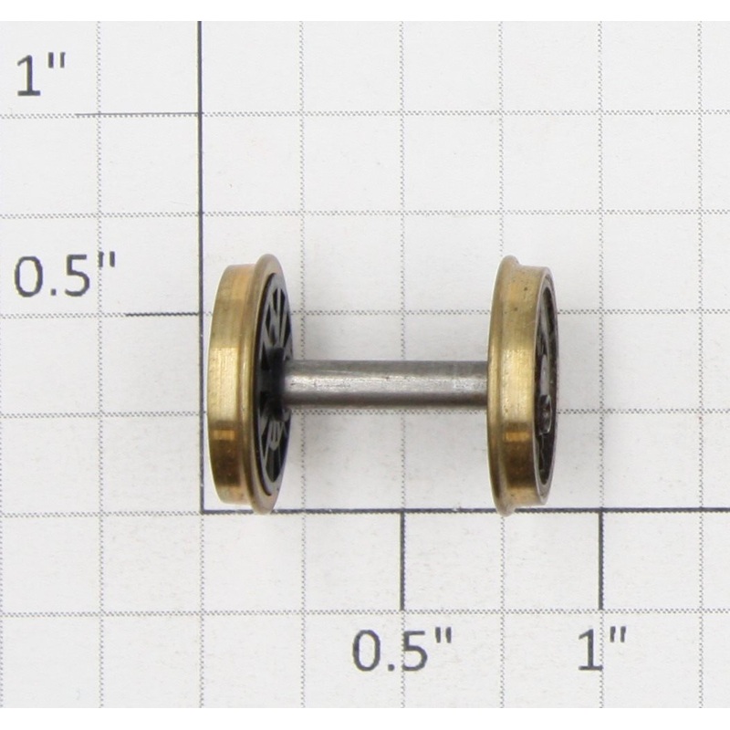 Roundhouse 76151 HO Black Idler Driver Wheel Set with Brass Rim