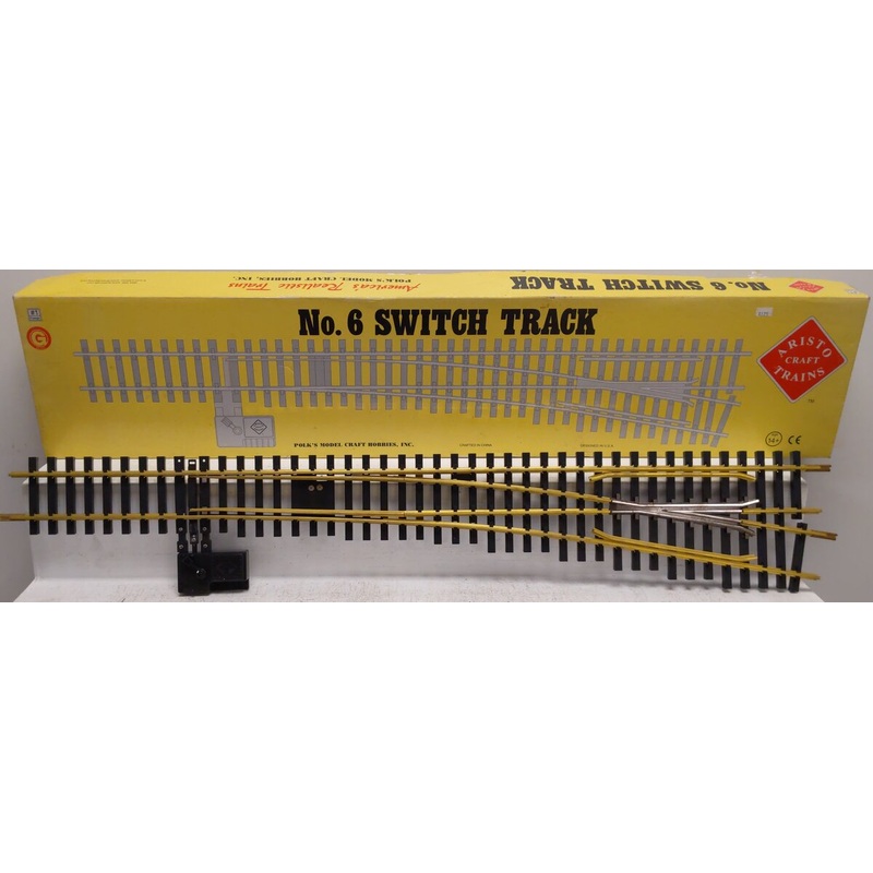 Aristo-Craft 30330 G Gauge #6 Brass Right Hand Manual Switch Turnout EX/Box