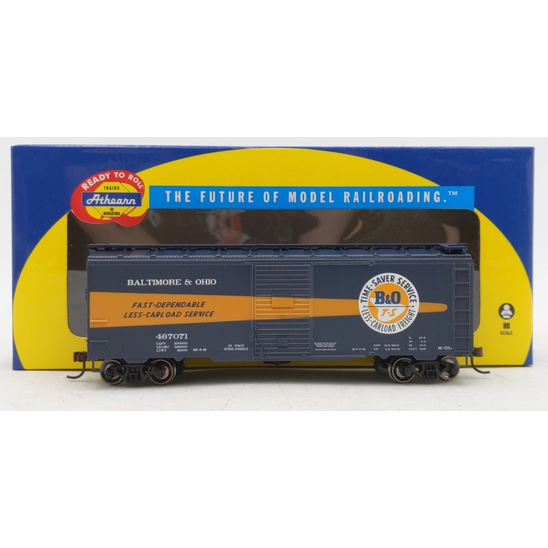 Athearn 70100 HO Baltimore & Ohio 40′ Youngstown Door Boxcar #467071 EX/Box