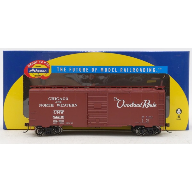 Athearn 70107 HO Chicago & Northwestern 40′ Youngstown Door Boxcar #82236 LN/Box