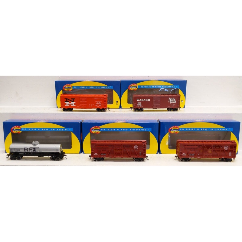 Athearn Assorted HO Scale  NH, MP & WAB Freight Cars [5] LN/Box