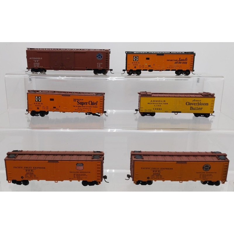 Athearn/Roundhouse HO Scale Assorted Reefer & Box Cars [6] VG