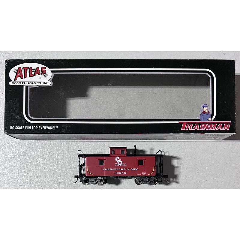 Atlas 1122 Trainman HO Scale Chesapeake & Ohio Cupola Caboose #90255 NIB