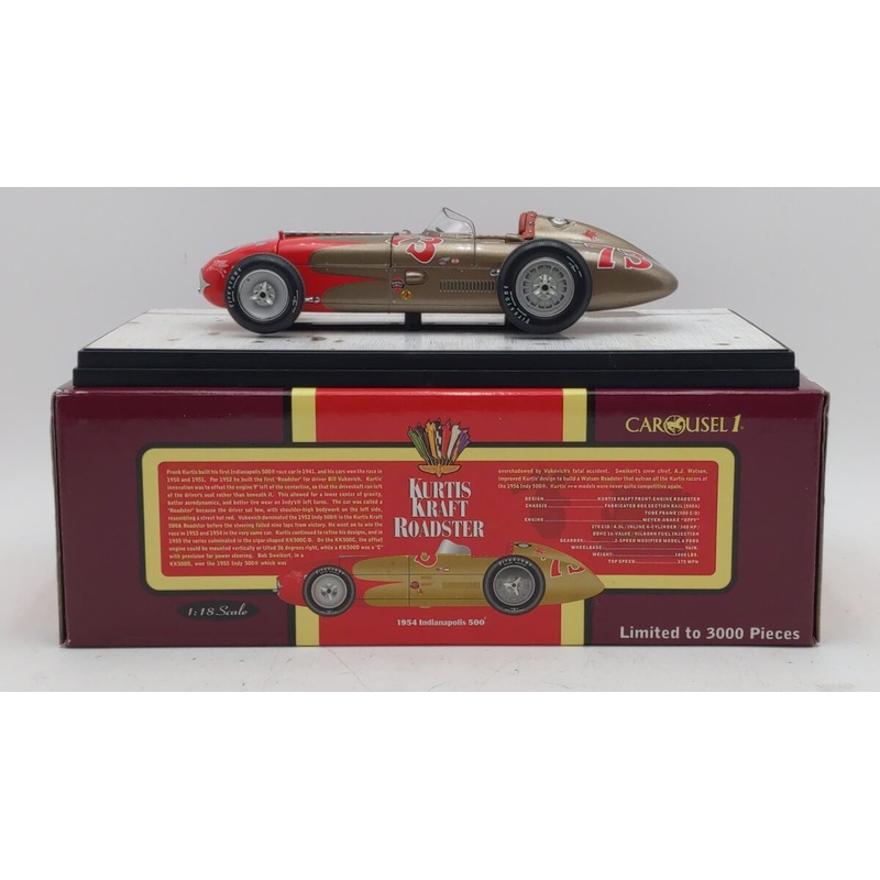 Carousel 1 4506 1:18 1954 Kurtis Kraft Roadster Indy 500 Mike Nazaruk #73 LN/Box