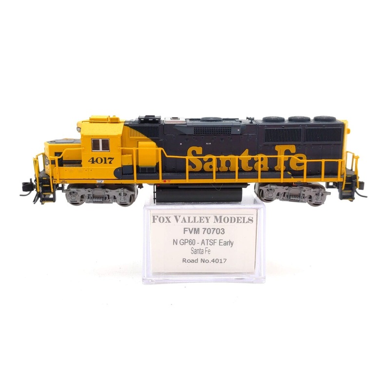 Fox Valley Models 70703 N Santa Fe EMD GP60 Diesel Locomotive Standard DC #4017 LN/Box