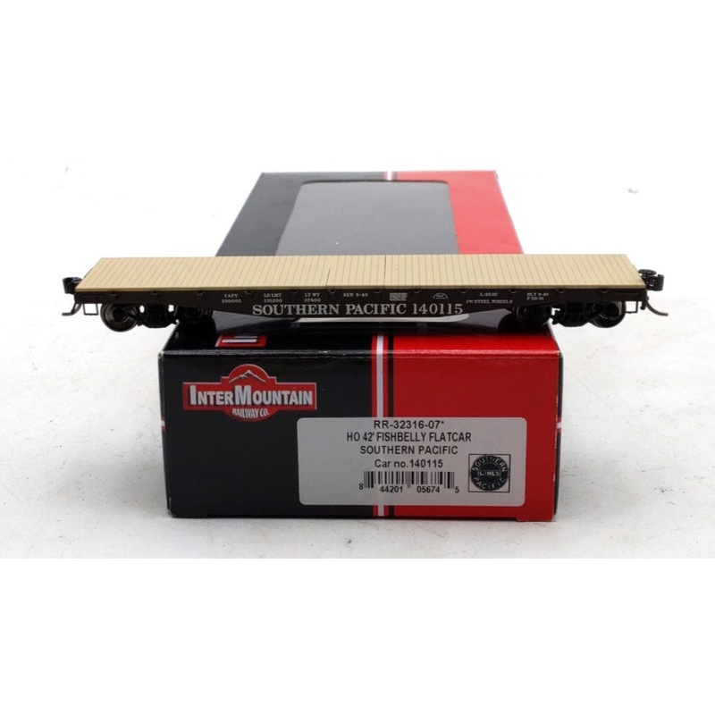 InterMountain RR-32316-07 HO Scale Southern Pacific Fishbelly Flat Car #140115 LN/Box