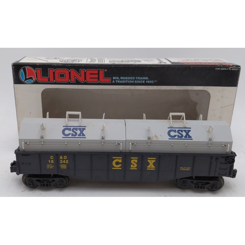 Lionel 6-16342 O Gauge CSX Gondola with Coil Covers/Box