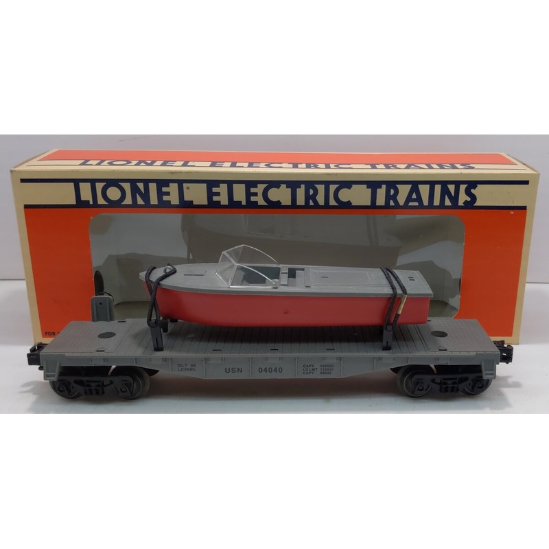 Lionel 6-16939 O Gauge United States Navy Flatcar w/ Boat #04040 NIB